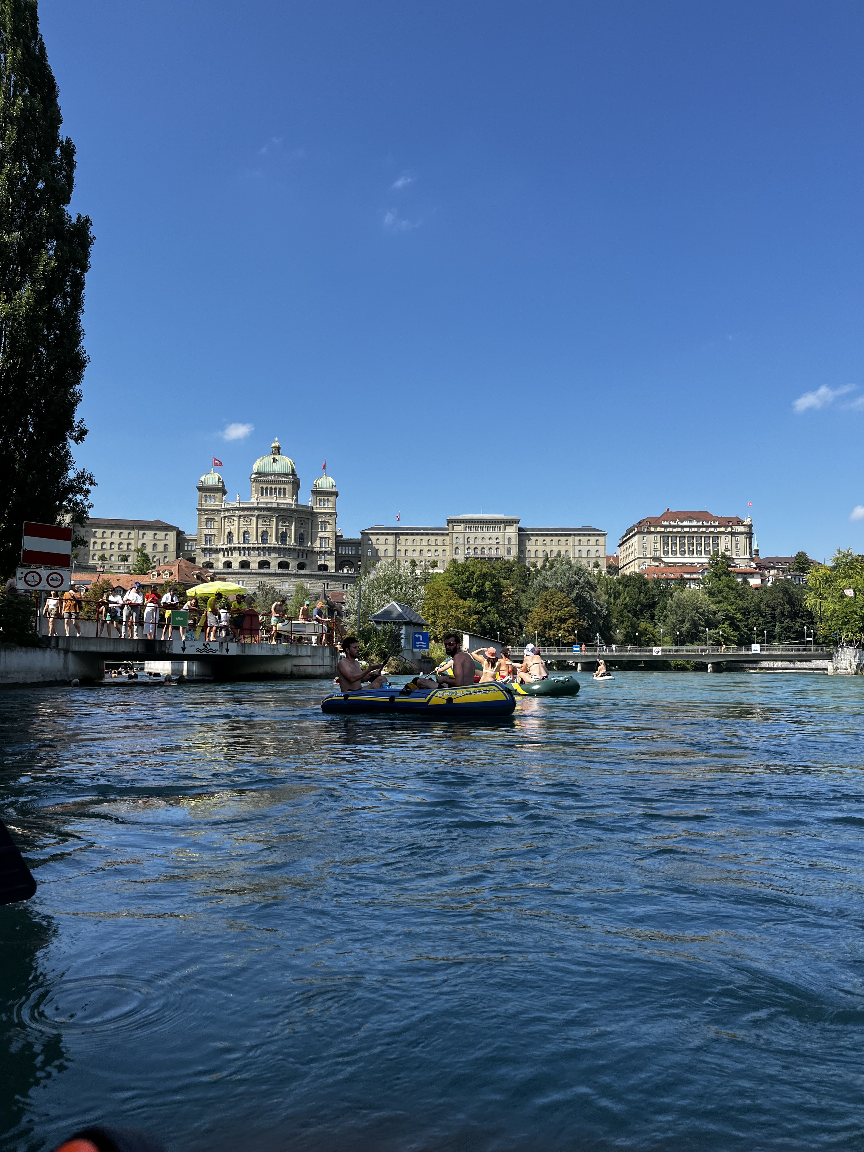 Another view from the canoe showing the serene water and landscape
